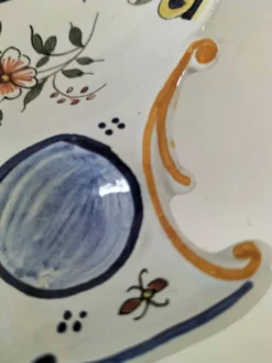 Service à œuf Géo Martel Desvres n°1687 – décor Lambrequin