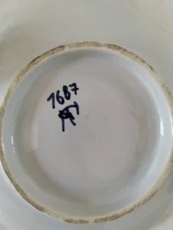 Service à œuf Géo Martel Desvres n°1687 – décor Lambrequin