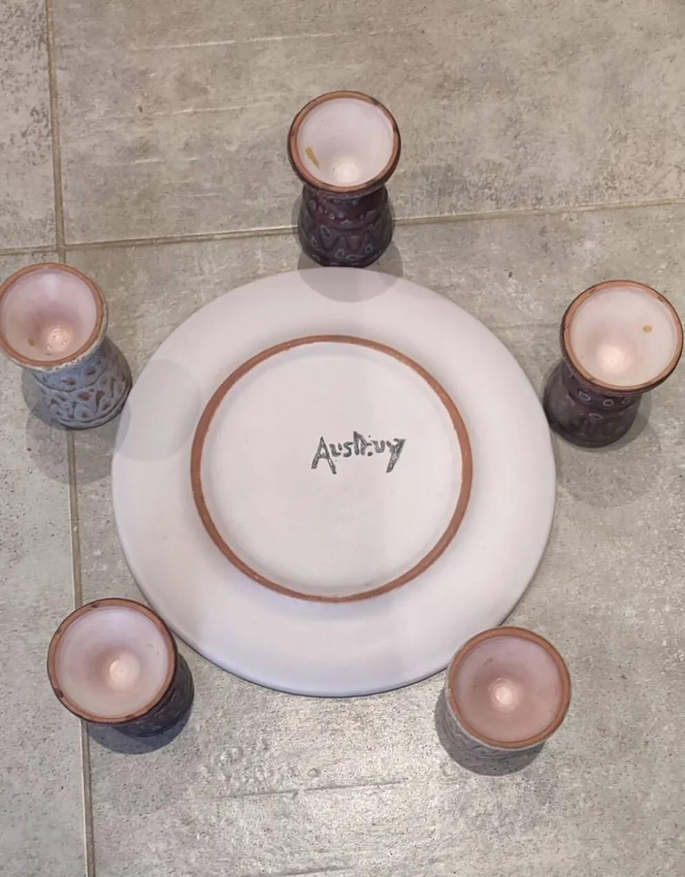 Service à œufs vintage en céramique par Jean Austruy
