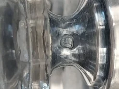 Serviteur art déco en verre et argent massif .