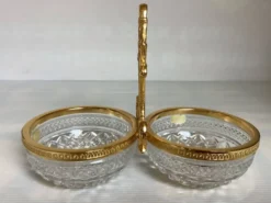 Serviteur double bols en cristal Stella Echt Bleikristall