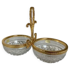 Serviteur double bols en cristal Stella Echt Bleikristall