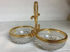 Serviteur double bols en cristal Stella Echt Bleikristall