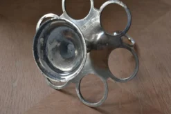 Serviteur huilier poivrier en métal argenté art déco