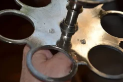 Serviteur huilier poivrier en métal argenté art déco