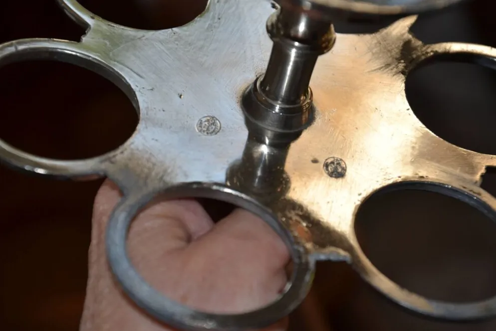 Serviteur huilier poivrier en métal argenté art déco