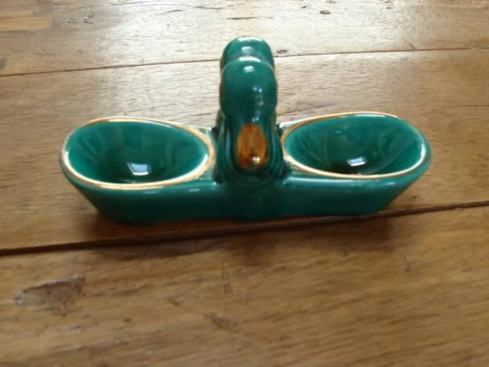 Serviteur sel et poivre art déco aux canards