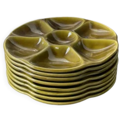 Set 8 assiettes à huitres Gien