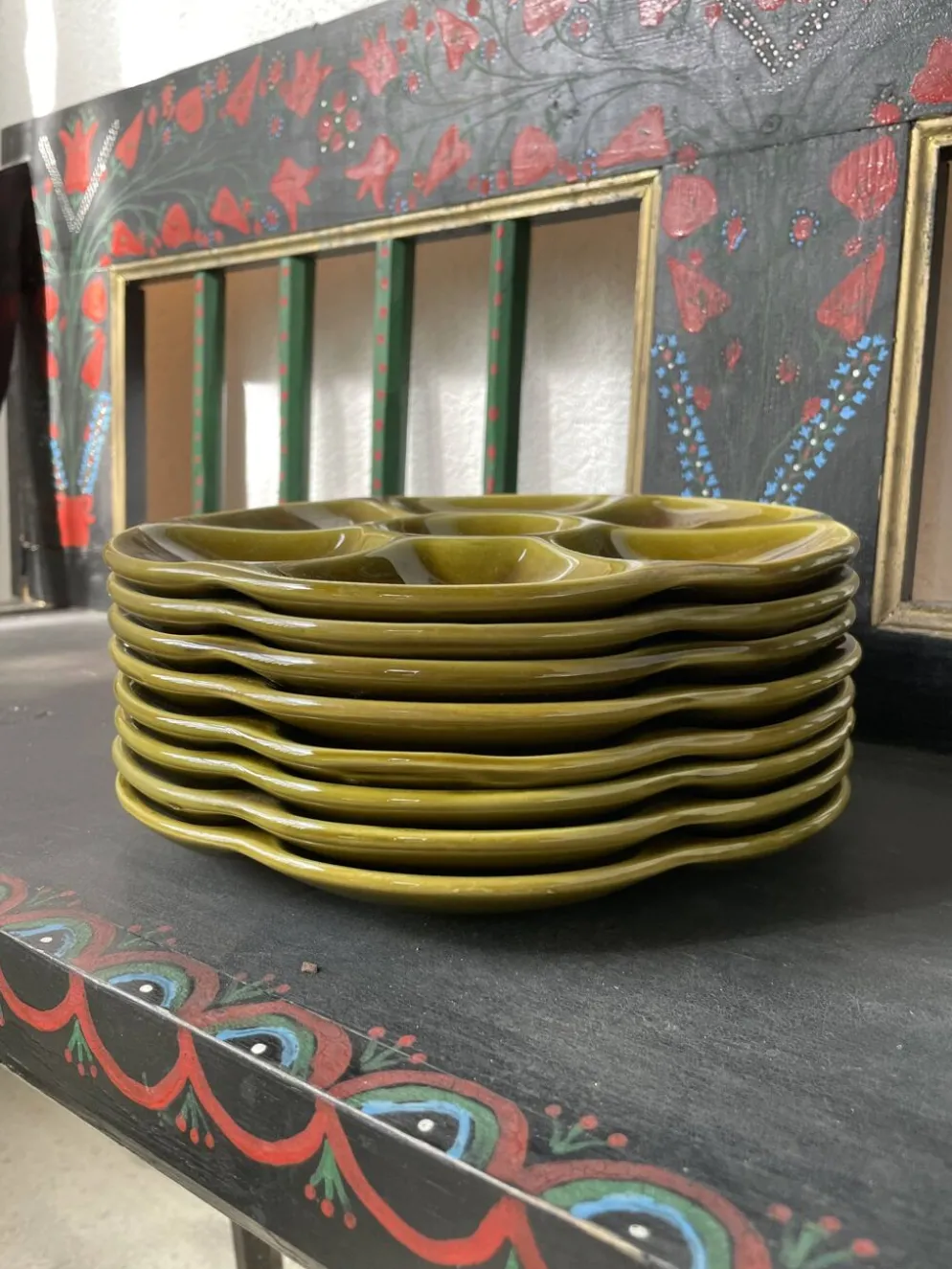 Set 8 assiettes à huitres Gien