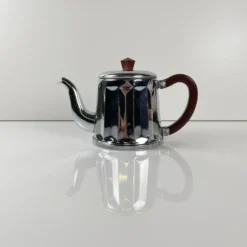 Set à café vintage en métal chromé et bakélite, années 1940/50