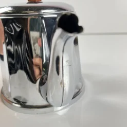 Set à café vintage en métal chromé et bakélite, années 1940/50