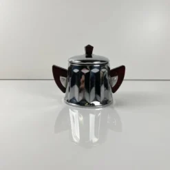 Set à café vintage en métal chromé et bakélite, années 1940/50