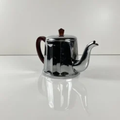 Set à café vintage en métal chromé et bakélite, années 1940/50