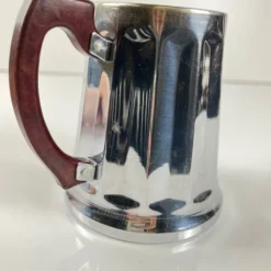Set à café vintage en métal chromé et bakélite, années 1940/50