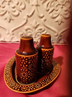 Set condiments sel poivre moutarde céramique Connemara Celtic