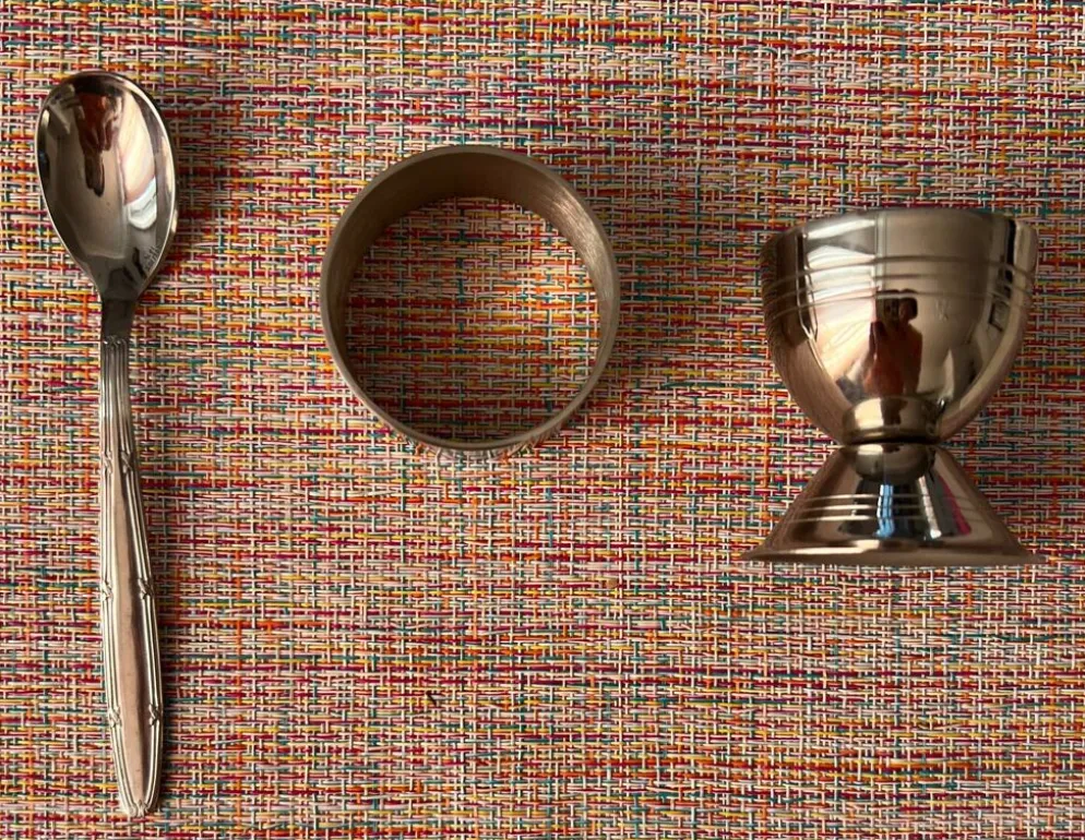 Set coquetier inox vintage 70’s