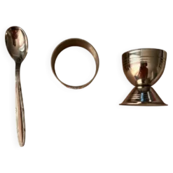 Set coquetier inox vintage 70’s
