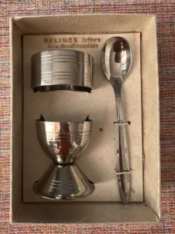 Set coquetier inox vintage 70’s