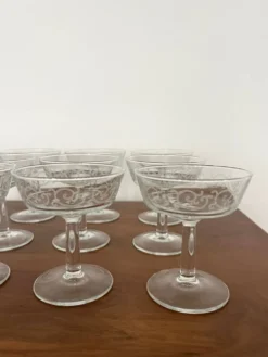 Set 12 coupes champagne « arabesque » verre