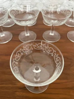 Set 12 coupes champagne « arabesque » verre