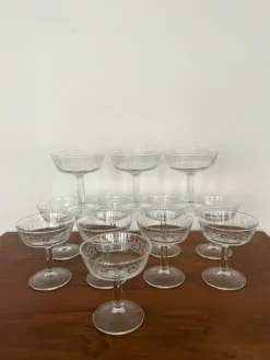 Set 12 coupes champagne « arabesque » verre