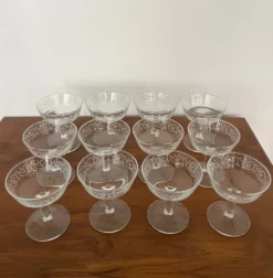 Set 12 coupes champagne « arabesque » verre