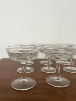 Set 12 coupes champagne « arabesque » verre