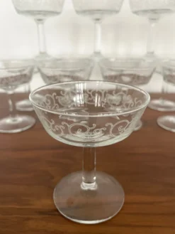 Set 12 coupes champagne « arabesque » verre