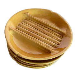 Set de 6 assiettes à asperges de Salins les bains