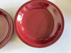 Set de 5 assiettes calotte mid century faience de Longchamp 1970
