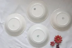 Set de 4 assiettes calottes / creuses en céramique, BOCH, vintage