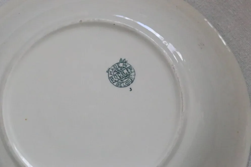 Set de 4 assiettes calottes / creuses en céramique, BOCH, vintage