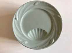 Set de 6 assiettes céladon de Sarreguemines 1950