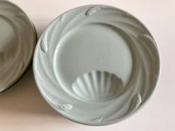 Set de 6 assiettes céladon de Sarreguemines 1950