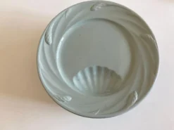 Set de 6 assiettes céladon de Sarreguemines 1950