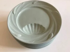 Set de 6 assiettes céladon de Sarreguemines 1950