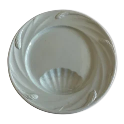 Set de 6 assiettes céladon de Sarreguemines 1950