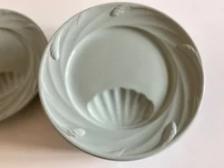 Set de 6 assiettes céladon de Sarreguemines 1950