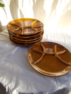 Set de 6 assiettes compartimentées