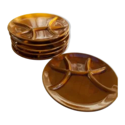 Set de 6 assiettes compartimentées