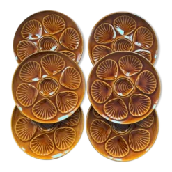 Set de 6 assiettes à coquillages