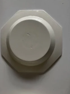 Set de 5 assiettes Creil Montereau octogonales perles