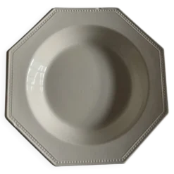 Set de 5 assiettes Creil Montereau octogonales perles