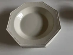 Set de 5 assiettes Creil Montereau octogonales perles