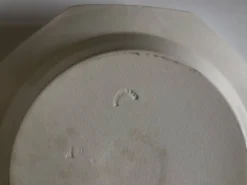 Set de 5 assiettes Creil Montereau octogonales perles