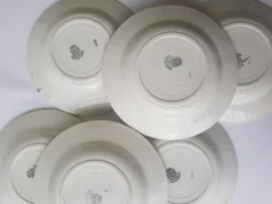 Set de 6 assiettes creuses anciennes St Amandinoise St Amand vintage