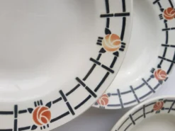 Set de 6 assiettes creuses anciennes St Amandinoise St Amand vintage