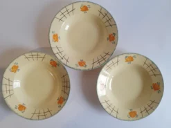 Set de 3 assiettes creuses anciennes vintage
