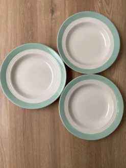 Set de 3 assiettes creuses en faïence St Amand