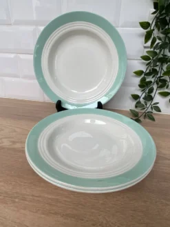 Set de 3 assiettes creuses en faïence St Amand